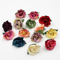 3cm simulation small Rose head silk flower fake flower diy handmade garland material wedding gift box decoration