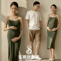 Exhibition new net red pregnant women photo couple photo fashion simple couple big belly mommy theme clothing