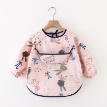 Spring and Autumn Baby Cover Long Sleeve Thin Waterproof Anti-Dirty Cotton Baby Eating Clothing Childrens Bib