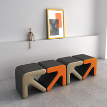 Changing shoes stool Home doorway light extravaganza Creative Entrance room In-door Shoes Sofa stool Soft wrap Fitting Room Short Bench