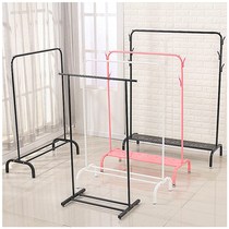 Coat rack Floor Folding Household Hanger Bedroom Simple Floor Hanger Single Rod Clothes Shelf