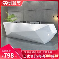 Customized company paint front desk desk desk curved beauty salon cashier counter hotel bar simple modern