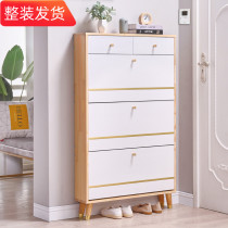  Solid wood shoe cabinet household doorway simple modern new Chinese style light luxury large capacity multi-function pine dump entrance cabinet