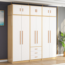 Nordic wardrobe home bedroom simple modern small apartment combination large capacity three or four door double door Childrens wardrobe