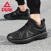Peak State pure black shoes training mens shoes 2021 summer new old sports shoes labor insurance liberation military training shoes men