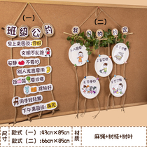  Kindergarten classroom Forest department class convention Function Wall decoration diy Wooden board Graffiti area Environmental theme