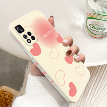 Red Rice note11pro Mobile Phone Shell note10 ten Mesh Red Female Protective Sleeve note9 New 5G Straight Side Liquid Silicone Full Package 4G Brief Joins Wind Gradient Loving Creative Defense