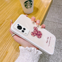 vivox60 phone case flat version x60pro Tide brand violent bear x60pro ten liquid glass vovo protective cover vivi60pro Cute Cartoon All-inclusive anti-fall