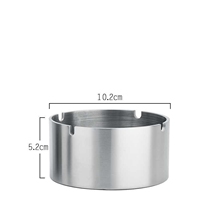 304 stainless steel ashtray creative high and thick windproof personality home office living room metal windproof