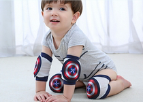 Childrens toddler anti-collision breathable elbow protection Adjustable gloves Baby knee protection Fall crawling wrist protection summer