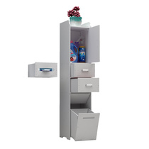 Toilet accommodating cabinet floor Waterproof shelve toilet Toilet Side Cabinet Bathroom clip sewn with rubbish bin locker
