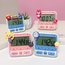Electronic timer Cartoon children cute students learn to do questions can be silent stopwatch magnet kitchen reminder