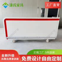 Bank reception desk front desk front desk custom painted bar reception desk guide desk commercial cash register counter