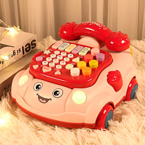 Childrens toys simulation telephone landline baby puzzle music early education 0-1-3 years old boys and girls 9 months baby