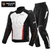 Summer motorcycle riding suit suit male racing rally road suit Motorcycle rider equipment Mesh breathable four seasons