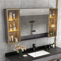 Solid wood smart bathroom mirror cabinet Toilet vanity mirror Mirror with light Separate wall-mounted toilet Toilet mirror box