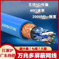 Ampu Gigabit Super 6 7 8 Category 10 gigabit double shielded Cat7A network cable 67 Category 8 multi shielded 8 core pure oxygen-free copper