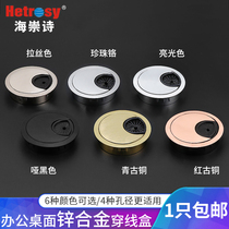 Computer desk threading hole cover desktop round decorative cover ring desk computer desk wire box opening hole