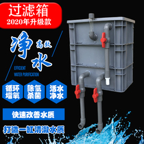 Fish tank filter box turnover box filter box three-in-one water circulation filter system homemade diy upper drip box