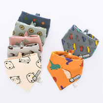 Baby Triangle Towel Baby Enclosure Mouth Spat Towel Pure Cotton Children Triangle Pocket Anti milk cartoon Double face Korean version scarf