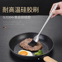 304 stainless steel silicone oil brush household high temperature resistant barbecue oil brush without hair falling Kitchen pancake baking oil brush