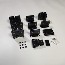 Shower room black 90 degrees black black clip 135 degrees bathroom hinge 180 degrees pure black glass door clip hinge