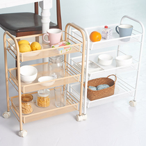 Multifunctional trolley oil painting cart portable gouache painting tool car three-layer metal oil painting placement shelf