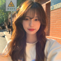 Wig female hair big wave long curly hair natural full head sleeve simulation daily Korean round face temperament long hair