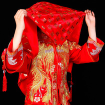 Wedding supplies Daquan bride red meng tou scarf hijab veil shawl bride Dowry wedding props