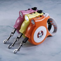 2022 New New Pet Traction Rope Wholesale Explosion-Proof Flush Dog Chain Automatic Telescopic Luminous Night Light Cat Dog Rope