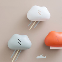 Toilet tissue box hanging wall-free paper towel rack creative cute toilet storage paper box