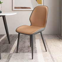 Nordic home minimalist dining chair leather technology cloth chair makeup nail backrest stool restaurant dining table and chair