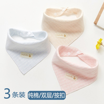3 Dress Baby Triangle Towels Spring Summer Soft New Raw Male Baby Round Mouth Pure Cotton Saliva Scarf Bib Waterproof Woman 6