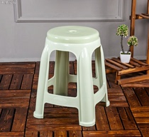 Two-color plastic stool home thickened high stool round stool square stool cooked rubber chair bench adult restaurant stool Nordic