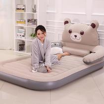 Cartoon portable inflatable bed 1 2 thick single double air cushion bed 1 5 meters cute inflatable mattress lazy bed