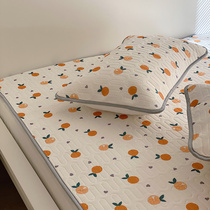 Small fresh ice silk latex cool mat Three sets of ice silk mats 1 8m bed washable folding 1 2 m Air conditioning Soft mat