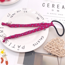 South Korea East Gate Totem Flower Color Throat Pearl Hairband Head Rope Korean Hair Accessories Rubber Band Hair Rope