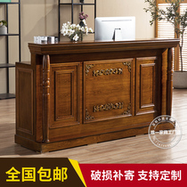 New European-style cashier vintage barber shop bar clothing store cash register counter beauty salon front desk reception desk