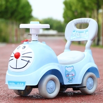 Childrens twist car 1-3 years old baby scooter with music men and women four-wheel can sit toy slide car yo car