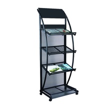 High-grade iron magazine rack vertical data rack landing modern minimalist newspaper rack periodical rack publicity rack display rack
