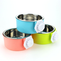Hanging Pet Bowl color stainless steel dog bowl cat food basin can be fixed cat bowl dog food basin