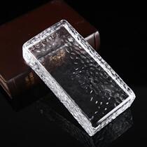 Glass Brick Hot Melt Transparent Square Solid Bubble Brick Color Frosted Crystal Brick Genguan Outdoor Partition Wall Manufacturer