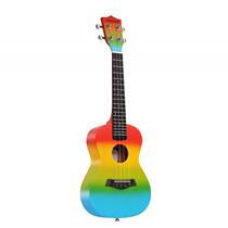 Rainbow color full basswood ukulele 23 inch student small guitar men and women Street shooting Hawaiian instrument uk