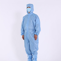 Antistatic Hyphenated Dress Striped Blue White Clean Suit Dust-free Workshop Work Suit With Cap Lian Body Suit Triple Body Suit