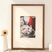 Home Brief Solid Wood Large Photo Frame Hanging Wall A3A4 Decorative Drawing Frame Calligraphy Framed Calligraphy Mounted 4K8K Frame Outer Frame Swing Table