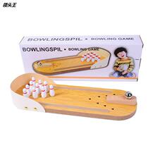 Mini Bowling Kids Puzzle Wooden Toys Casual Stress Relief Creative Balls Parent-Child Interactive Board Games