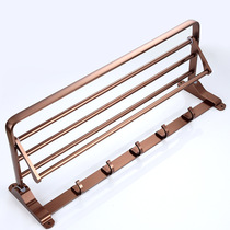 Rose gold space aluminum bathroom bath towel rack Towel rack Bathroom shelf Hotel bathroom hardware pendant