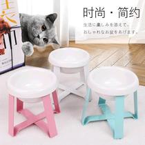 2020 new fairy iron frame ceramic bowl dog cat drinking water bowl high foot food basin pet supplies