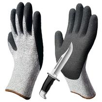 Manufacturer direct grinding folds 5 level anti - cutting bubble latex HPPE wear - resistant and slip gloves