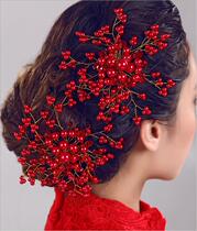 Handmade Crystal Pearl bridal headwear Korean pearl hair comb accessories photo studio wedding bride floral headdress